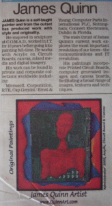 Review of James Quinn in Belfast Newsletter
