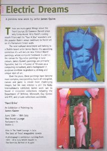 Free Magazine coverage of 'Hard Drive' exhibition at Dublin's Front Lounge